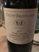 Krupp Brothers Lot No. 81 To Be Franc Cabernet Franc (Stagecoach Vineyard)