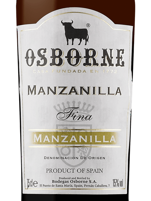 Osborne Manzanilla Sherry Vivino