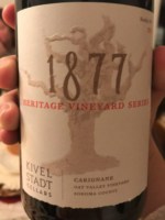 Kivelstadt Cellars 1877 Heritage Vineyard Series Oat Valley Vineyard Carignan