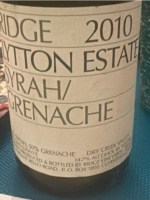 Ridge Vineyards Lytton Estate Syrah - Grenache