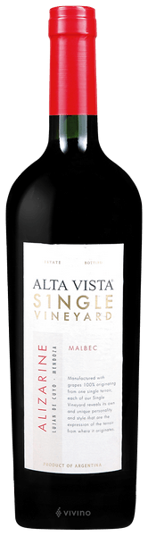 Alta Vista Single Vineyard Alizarine Malbec