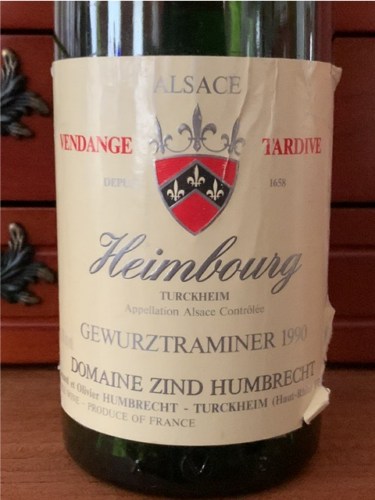 ワイン DomaineZind Humbrecht Gewurztraminer1990 DomaineZind
