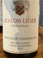 Schloss Lieser Wehlener Sonnenuhr Riesling Auslese Lange Goldkapsel