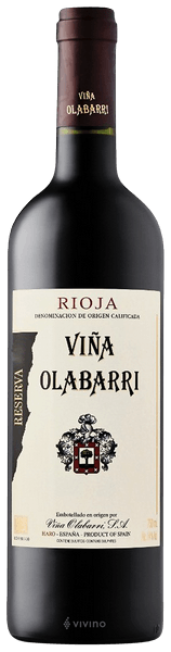 Vinho Viña Olabarri Tinto Seco Espanha Reserva Tempranillo 2018 750ml