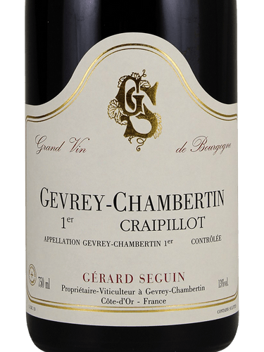 Gérard Seguin Gevrey-Chambertin 1er Cru 'Craipillot' | Vivino English