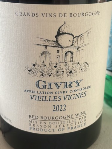 Domaine Besson Vieilles Vignes Givry | Vivino 日本語