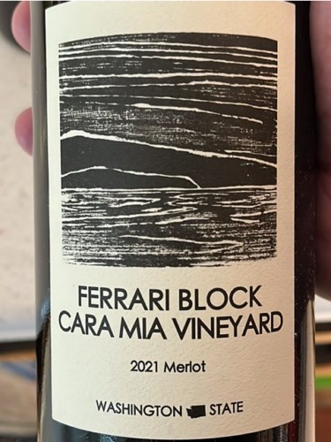 Block Wines Ferrari Block Cara Mia Vineyard Merlot | Vivino English