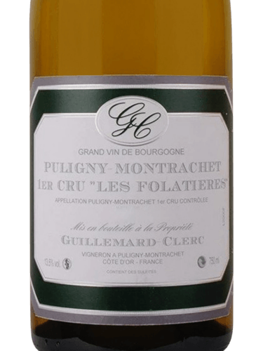 Guillemard-Clerc Puligny-Montrachet 1er Cru 'Les Folatières