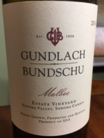 Gundlach Bundschu Estate Vineyard Malbec