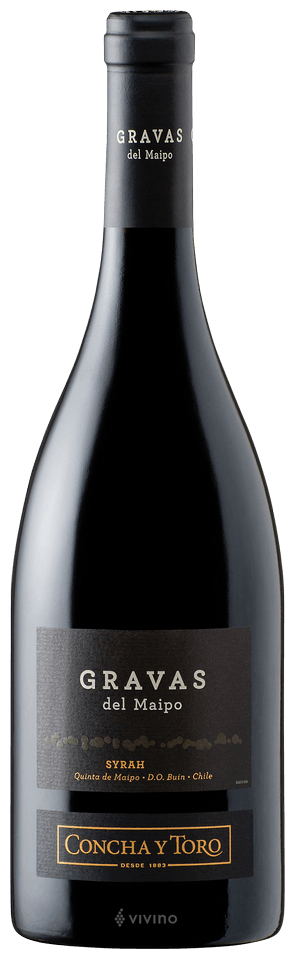 ワイン CONCHA Y TORO GRAVAS del Maipo Concha y Toro Gravas del Maipo Syrah | Vivino English