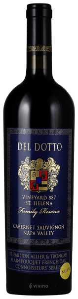 Del Dotto Cabernet Sauvignon Family Reserve Vineyard 887