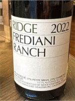 Ridge Vineyards Frediani Ranch