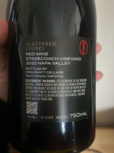 Orin Swift Stagecoach Vineyard Scattered Stones | Vivino English