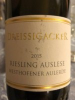 Dreissigacker Riesling Auslese Westhofener Aulerde
