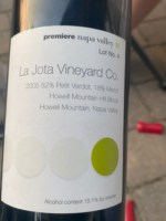 La Jota Premiere Napa Valley Lot No. 4 Petit Verdot - Merlot