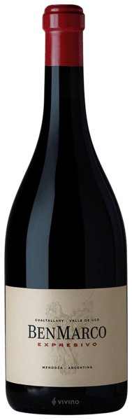 Vinho Benmarco Wine Tinto Seco Argentina Expresivo Cabernet Franc, Cabernet Sauvignon, Malbec 750ml