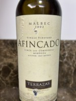 Terrazas de los Andes Single Vineyard Afincado Malbec