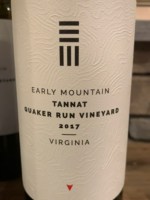 Early Mountain Quaker Run Vineyard Tannat