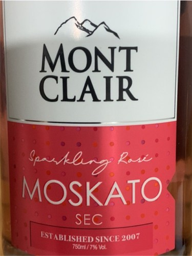 Mont Clair Moskato Sparkling Rosé Sec | Vivino English