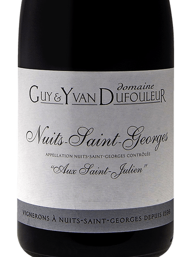 Guy & Yvan Dufouleur Nuits-Saint-Georges 'Aux Saint-Julien