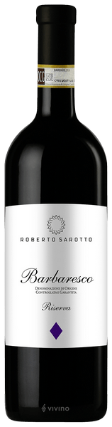 Vinho Roberto Sarotto Tinto Seco Itália Barbaresco Riserva D.o.c.g Nebbiolo 2019 750ml