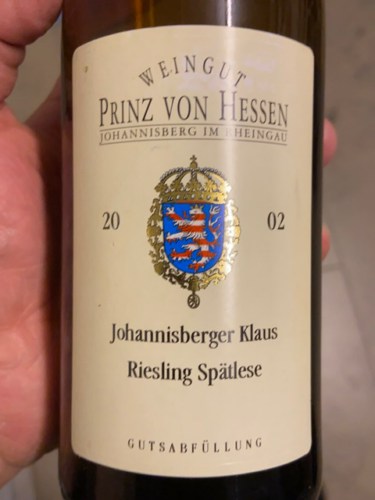 Prinz von Hessen Johannisberger Klaus Riesling Spätlese | Vivino Canada