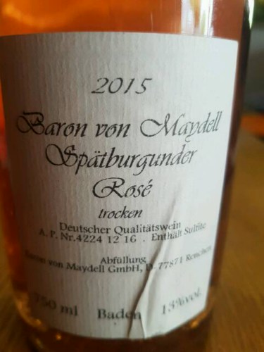Baron von Maydell Spätburgunder Rosé | Vivino English