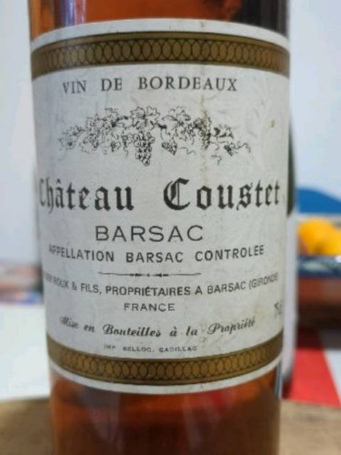 完売 Château Coustet Barsac | Vivino US ワイン