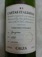Vinho Calza Tinto Seco Itália Castas Italianas Sangiovese 2022 750ml