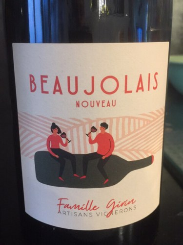 T-Shirt Beaujolais Nouveau - Célébration Du Vin Primeur - Design Texte Et Grappe De Raisin - Pour Hommes Et Femmes