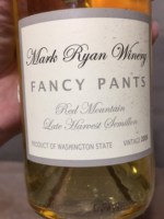 Mark Ryan Winery Fancy Pants Late Harvest Sémillon