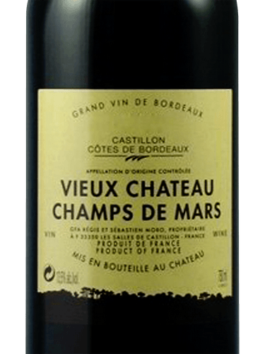 Vieux Château Champs de Mars Castillon - Côtes de Bordeaux