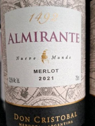 Don Cristobal Almirante Merlot | Vivino English