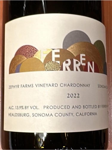 Ferren Zephyr Farms Vineyard Chardonnay | Vivino 日本