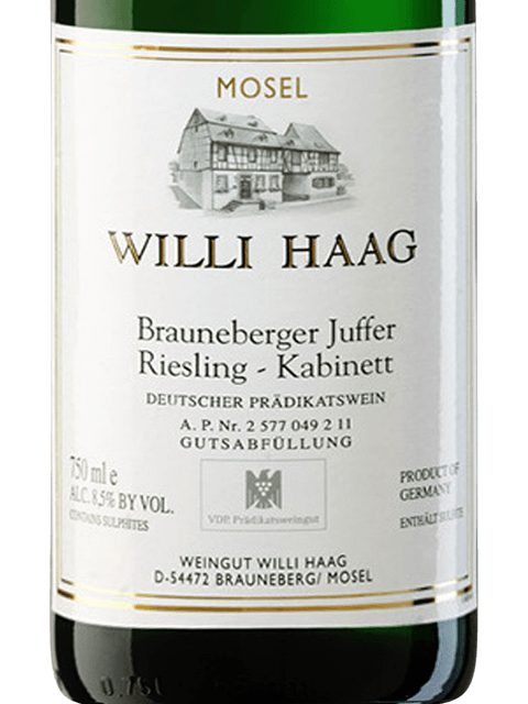 ワイン Brauneberger Juffer RieslingKabinett1993 Willi Haag Brauneberger Juffer Riesling Kabinett | Vivino 日本語