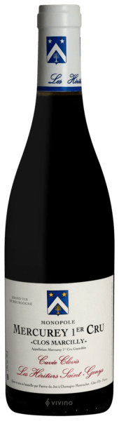 Les Héritiers Saint-Genys Cuvée Clovis Mercurey 1er Cru 'Clos Marcilly' Monopole