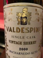 Valdespino Vintage Sherry Macharnudo Alto
