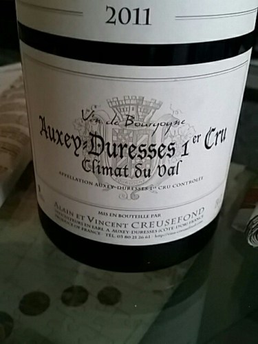 2022 ムルソー 1級 Alain et Vincent Creusefond Alain et Vincent Creusefond Auxey-Duresses 1er Cru 'Climat du Val