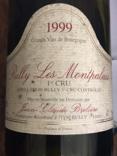 2000 Jean-Claude et Anna Brelière Rully 1er Cru 'Les Montpalais ...