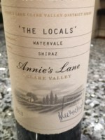 Annie's Lane The Locals Shiraz