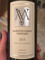 Marston Family Vineyard Petite Sirah