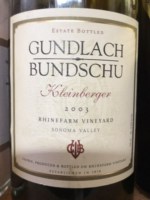 Gundlach Bundschu Rhinefarm Vineyard Kleinberger