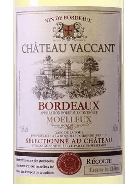 Chateau Vaccant Bordeaux Moelleux Vivino