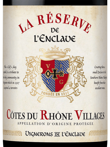Vignerons de l'Enclave La Réserve de L'Enclave Côtes du Rhône Villages ...