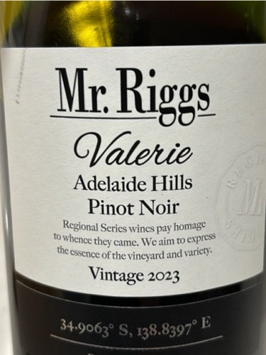 Mr. Riggs Valerie Pinot Noir | Vivino Hong Kong