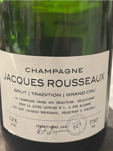 Jacques Rousseaux Cuvée Laurier Tradition Brut Champagne Grand Cru ...