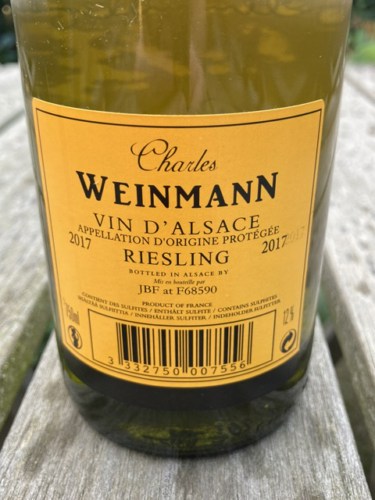 2017 Charles Weinmann Riesling | Vivino US