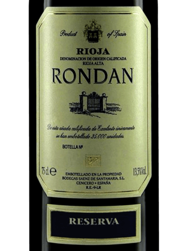 Sáenz de Santamaría Rondan Reserva | Vivino US