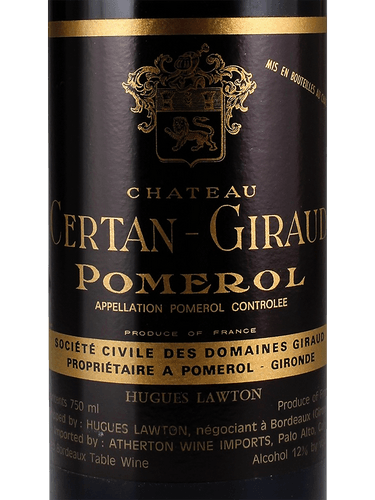 Château Certan-Giraud Pomerol | Vivino English