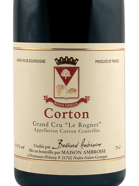 Bertrand Ambroise Corton Le Rognet Grand Cru | Vivino 日本語